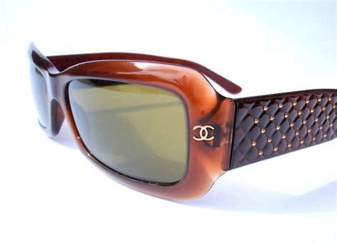 CHANEL Sunglasses c.538/73 Lens 55mm Frame Brown Arm 